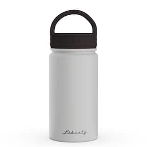 12 oz. Fog Gray Insulated Stainless SteelWater Bottle with D-Ring Lid