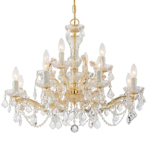 Maria Theresa 12-Light Gold Crystal Chandelier