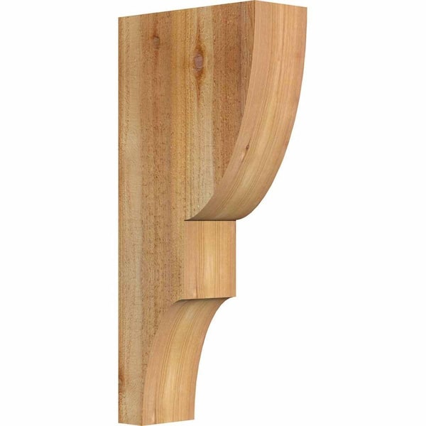 Ekena Millwork 4 in. x 10 in. x 22 in. Western Red Cedar Ridgewood Rough Sawn Corbel