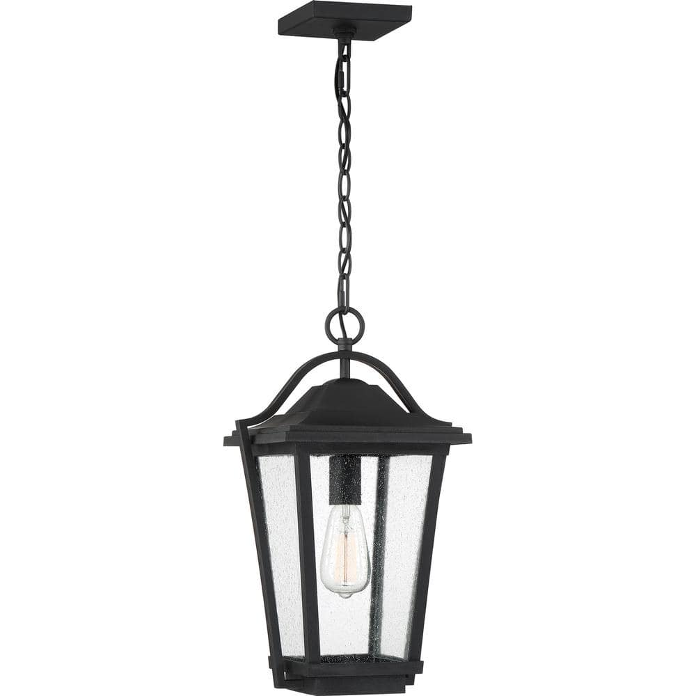 Quoizel Dunham 1-Light Earth Black Outdoor Pendant Light DRS1911EK ...