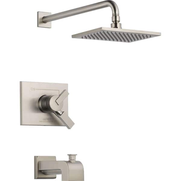 Delta Vero 1-Handle Tub and Shower Faucet Trim Kit in Stainless (Valve Not Included)