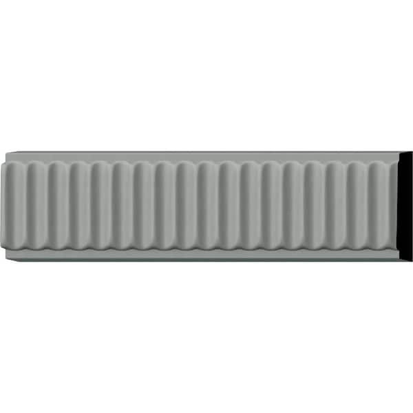 SAMPLE - 3/8 in. x 12 in. x 2 in. Polyurethane Nevio Panel Moulding