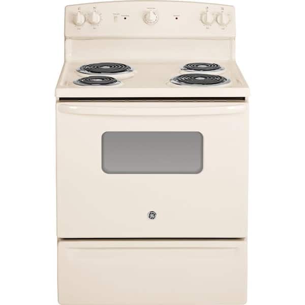 GE 30 in. 5.0 cu. ft. Electric Range in Bisque