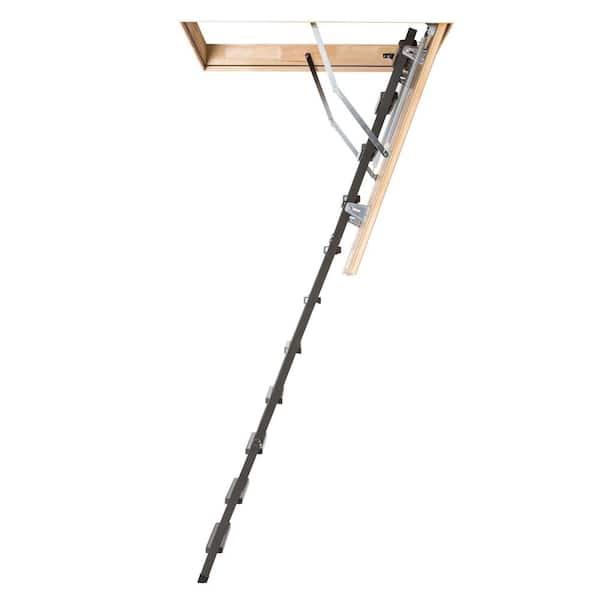 Fakro - LMS Insulated Steel Attic Ladder 7' 2" - 8' 11", 22.5" x 47" with 350 lb. Load Capacity