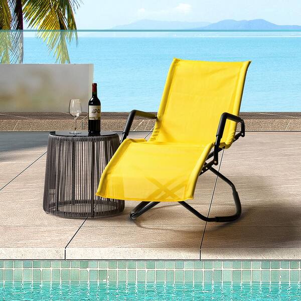 yellow lawn chair