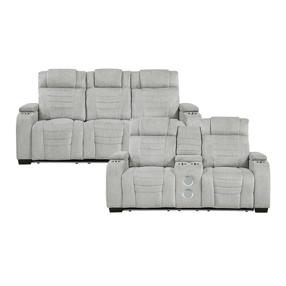 Lazzara Camilla 84 in W Pillow Top Arm Microfiber Rectangle 2