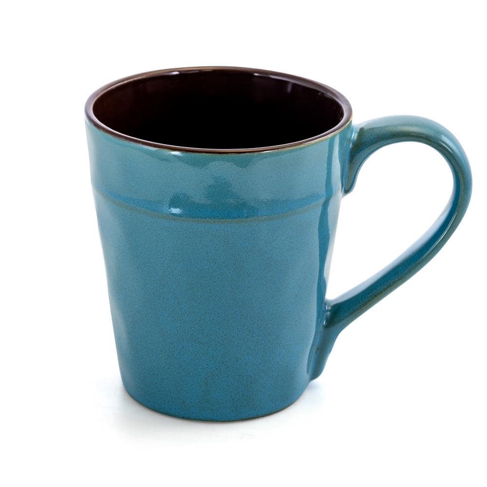 Turquoise Glazed Ceramic Square Dinnerware Set, Service for 4