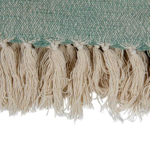 Sackcloth + Ashes store Cotton Blanket Throw Beach Horizon TERRA Striped Fringe Edge