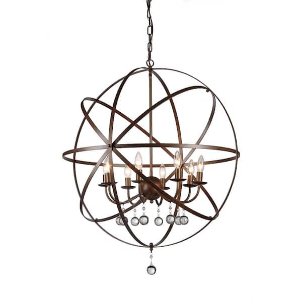 Jossie 8-Light Bronze Chandelier with Shade