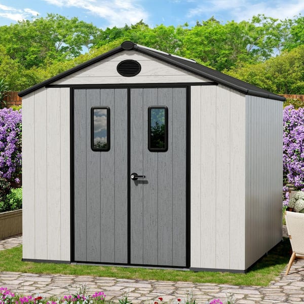 8 ft. x 8 ft. Resin Outdoor Storage Shed (64 sq. ft. )