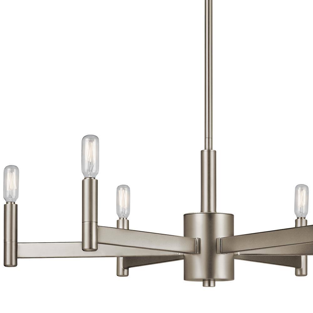 Sleek Modern 26" Black Nickel 6-Light Ambient Chandelier