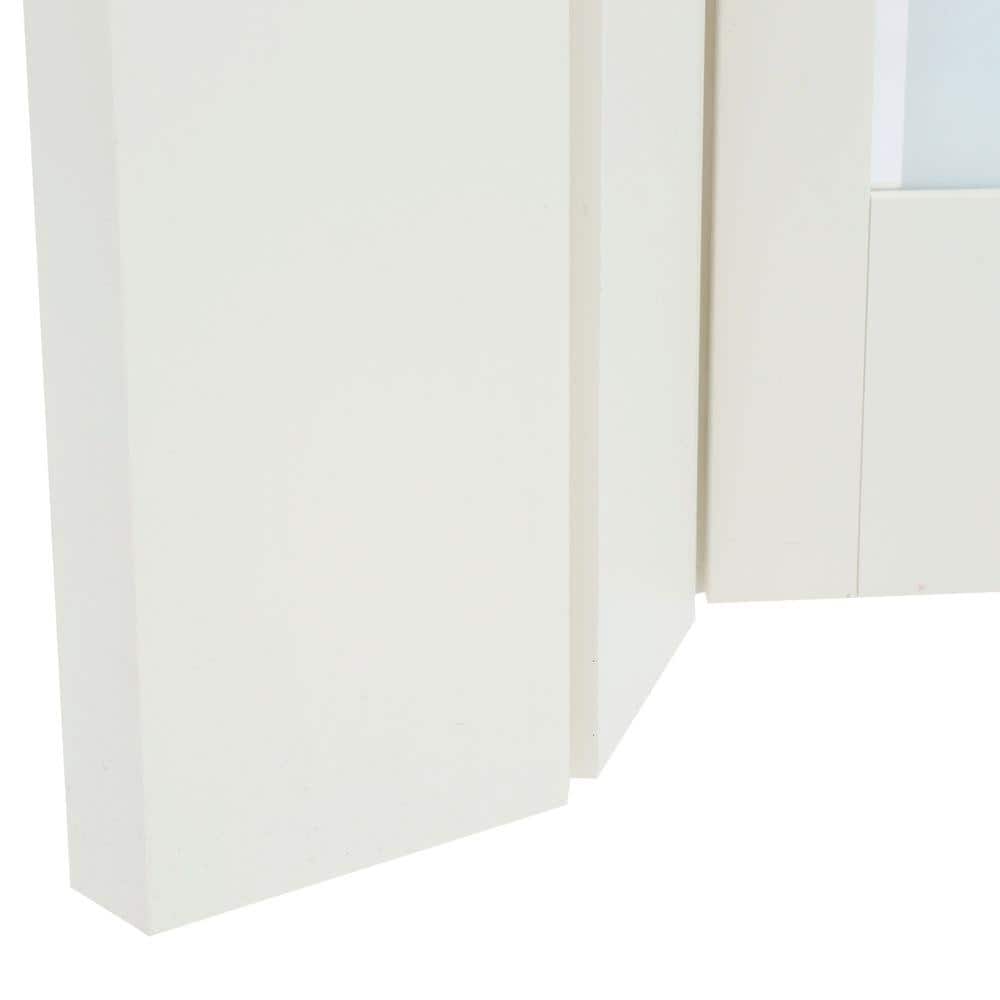 Metro Frosted White Turquoise Vinyl Folding Closet Door 36 x 80 in.