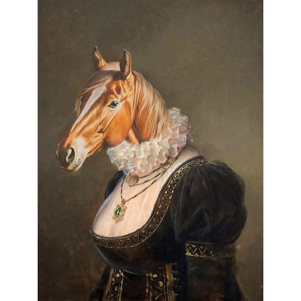 VENICE BEACH Collections Elizabethan Fancy Horse Portrait by Grotto Studios Unframed Graphic Print Abstract Poster Art Print 18 in. x 24 in.