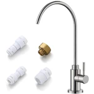Non-Air Gap Drinking Water Single Handle Beverage Faucet with Water Filtration System in Stainless Steel