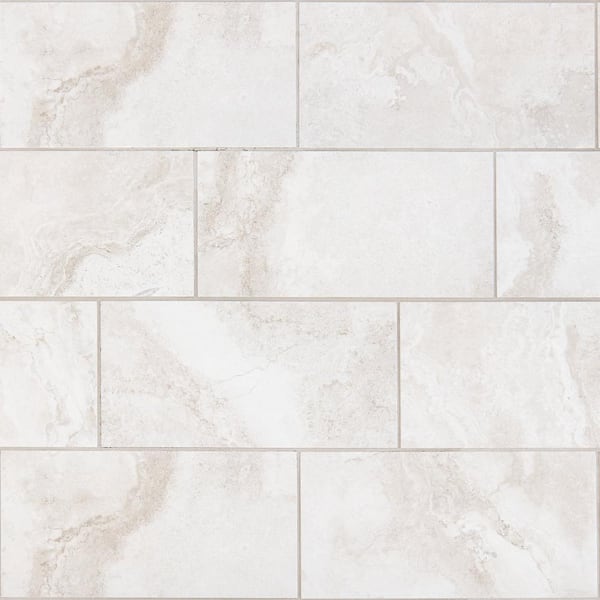 Daltile Canyon Gate Oyster White Matte 12 in. x 24 in. Glazed Porcelain Floor and Wall Tile (15.6 sq. ft./Case)