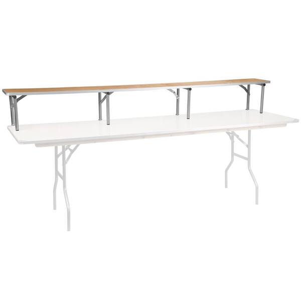 Unbranded 96 in. Natural Wood Tabletop Folding Table Riser