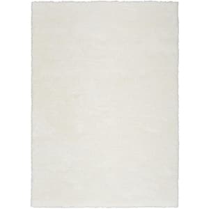 Pacific Shag Ivory 8 ft. x 10 ft. Solid Contemporary Area Rug