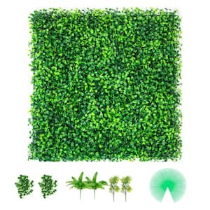 20 in. x 20 in. Garden Fence Artificial Boxwood Panels PE Grass Backdrop Wall 1.6 in. Thickness Plastic 20 Pieces