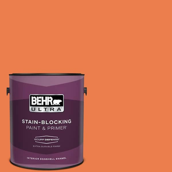 BEHR ULTRA 1 gal. #P200-6 Sizzling Sunset Extra Durable Eggshell Enamel Interior Paint & Primer