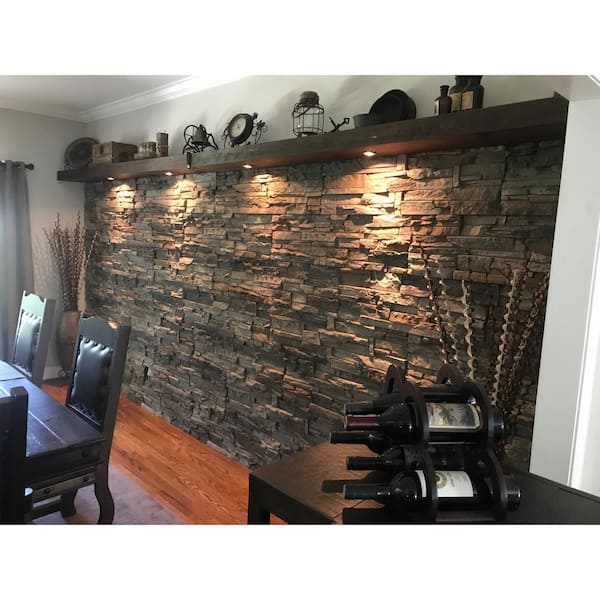 42 in. W x 12 in. L Kenai Faux Stone Panel Siding