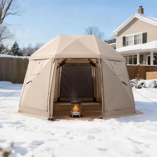 VEVOR Pop up Gazebo Screen Tent, 12 x 12 ft. 13-Sided Spherical