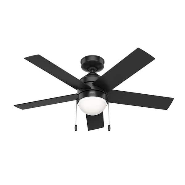 Matte Black Hunter Fan Company 51357 Rogers Ceiling Fan 44 