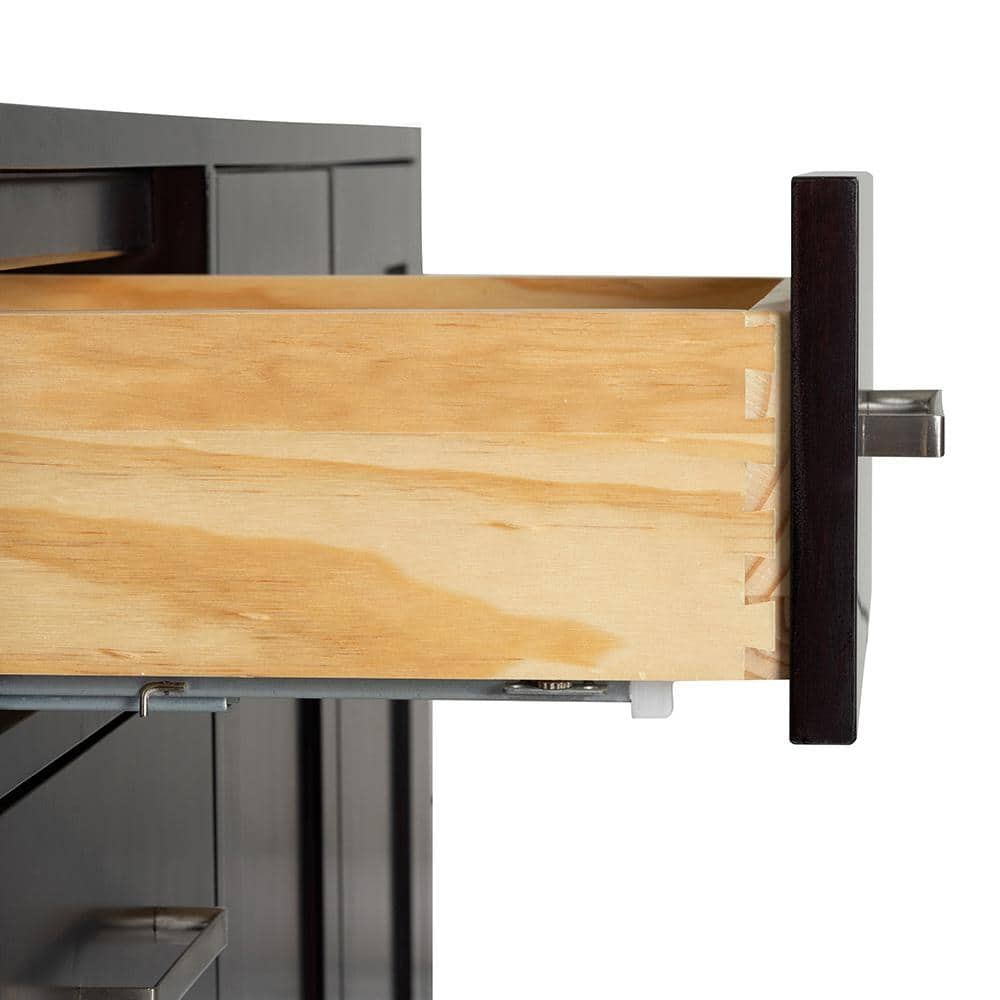 Cambridge Espresso 72" Double Freestanding Vanity with Nickel Hardware