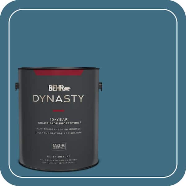 BEHR DYNASTY 1 gal. #560D-6 Seven Seas Flat Exterior Stain-Blocking Paint & Primer