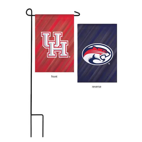 1 ft. x 1-1/2 ft. University of Houston 2-Sided Garden Flag with 3-2/3 ft. Metal Flagpole