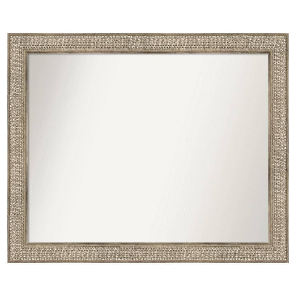 Trellis Silver 44 in. x 36 in. Custom Non-Beveled Wood Framed Bathroom Vanity Wall Mirror price history on PriceWatchPro