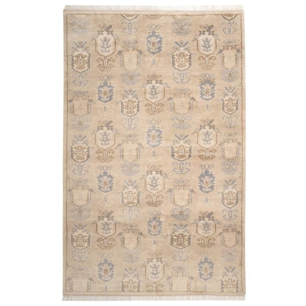 Ashby Hand Knotted Wool Taupe 5 ft. x 8 ft. Indoor Area Rug