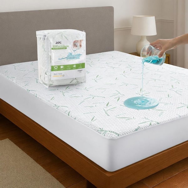 King Rayon from Bamboo Polyester Mattress Protector 100% Waterproof Deep Pocket Protector