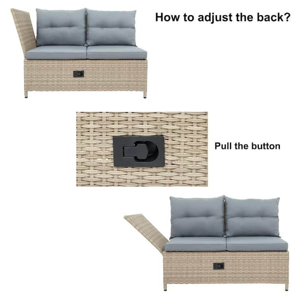 Wicker pull out discount sofa