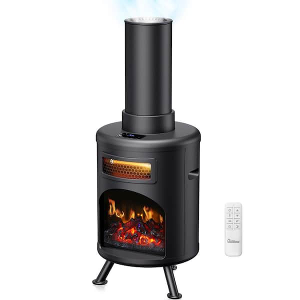 DR. INFRARED HEATER Electric Fireplace Space Heater, 1500W, Humidifier, Remote, 3D Flame, Timer, Quiet, ETL Listed, LED