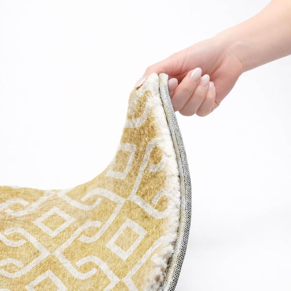 Dream Shag Premium Machine Washable Abstract ADS621 Gold 10 ft. x 14 ft. Area Rug