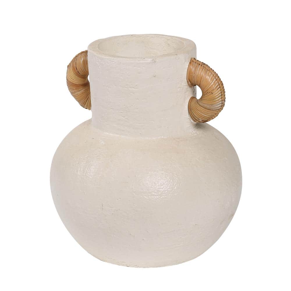 Sunglow Ceramic 6 in. Decorative Vase in White - Small