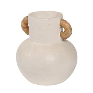 Sunglow Ceramic 6 in. Decorative Vase in White - Small