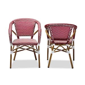 Eliane Red and White Dining Chair (Set of 2)