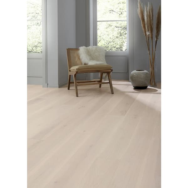 Take Home Sample - Silver Cloud Hickory Water Resistant Engineered Hardwood Flooring