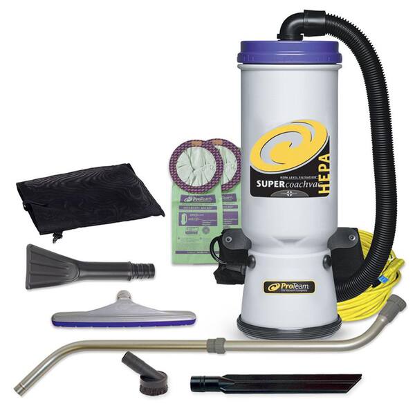 ProTeam Super CoachVac 10 Qt. Backpack Vacuum Cleaner with Small Business Tool Kit
