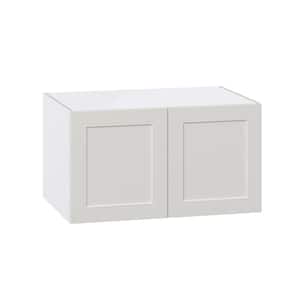 36 in. W x 24 in. D x 20 in. H Littleton Painted Gray Shaker Assembled Deep Wall Bridge Kitchen Cabinet