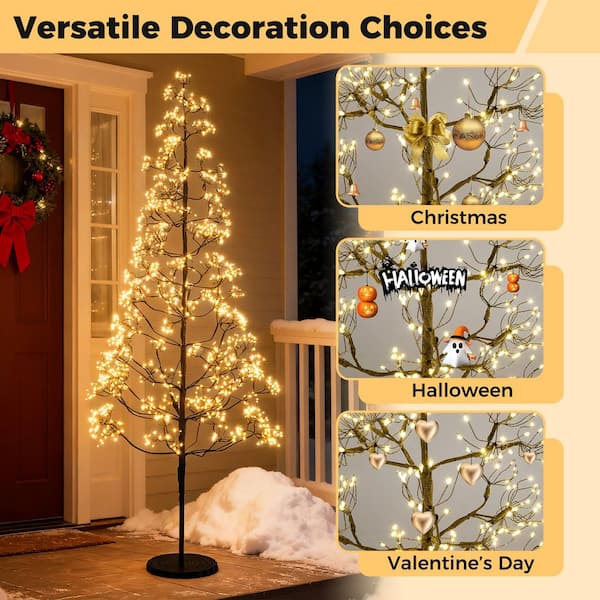 ANGELES HOME 6 ft. Pri-Lit Artificial Christmas Tree Cedar Tree