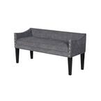 Whitney Upholstered Bench in Avignon Charcoal