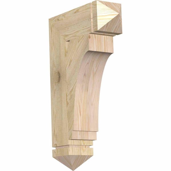 Ekena Millwork 6 in. x 32 in. x 20 in. Douglas Fir Imperial Arts and Crafts Rough Sawn Bracket