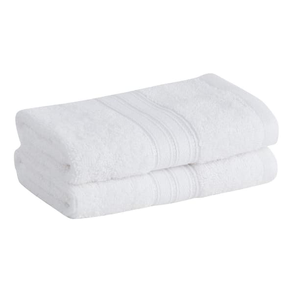 2pk Cotton Rayon from Bamboo Bath Towel Set White - Cannon