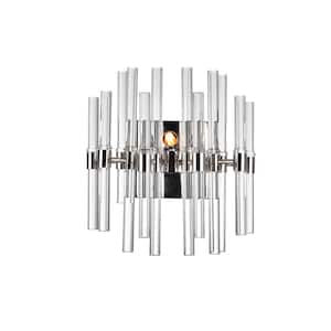 Miroir 2 Light Wall Light With Polished Nickel Finish