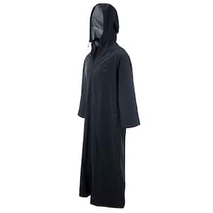 Renegade XL Flame-Resistant 2-Piece Rain Coat in Black with Corduroy Collar and Detachable Hood