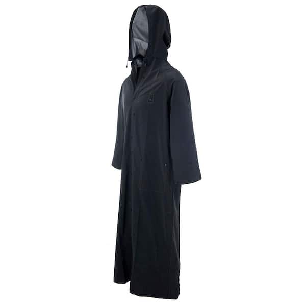 Cordova Renegade XL Flame-Resistant 2-Piece Rain Coat in Black with Corduroy Collar and Detachable Hood
