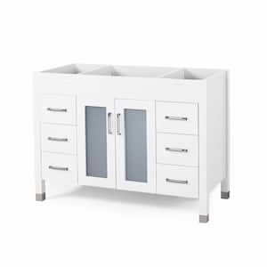 Halston 48 in. W x 22 in. D Bath Vanity Cabinet Only in White