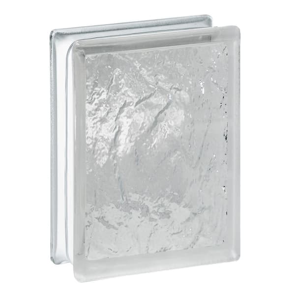 3 in. Thick Series 6 in. x 8 in. x 3 in. Ice Pattern Glass Block (Actual 5.75 in. x 7.75 in. x 3.12 in.)
